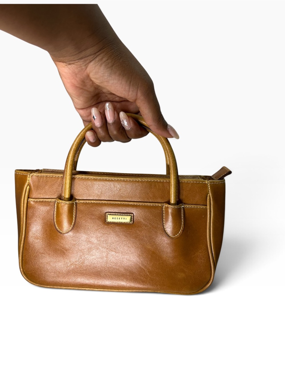 Rosetti Vintage Y2K Cognac Brown Mini Bag Retractable Handles